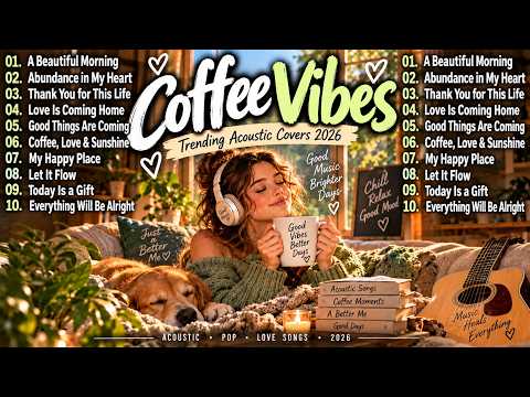 Morning Coffee ☕ Soft Acoustic Songs to Start Your Day  Love, Peace &amp; Happiness.