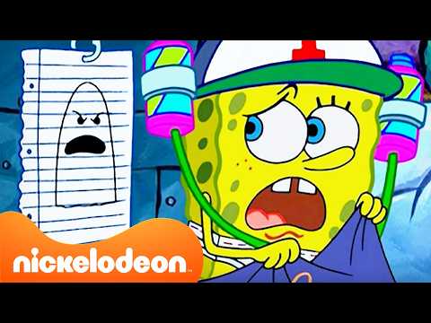 SpongeBob | 60 Minuten nächtlicher Streiche von SpongeBob in Bikini Bottom! 👀 | Nickelodeon