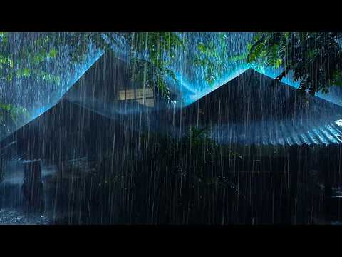 Fall Asleep Fast In 3 Minutes (No Ads) | Torrential Rain And Thunder On A Metal Roof