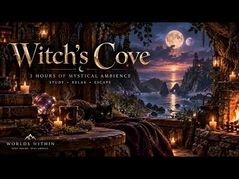 Halloween Screensaver Witch’s Cove 🔮 3 Hours of Immersive Music for Study & Relaxation-Worlds Within