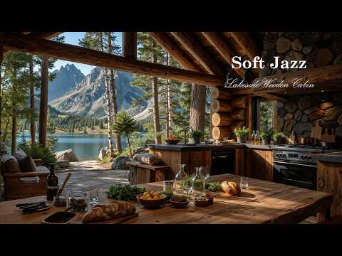 Soft Jazz Melody at Lakeside Wooden Cabin | Calm Indoor Jazz Ambience for Deep Relax &amp; Focus