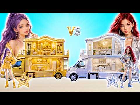 Room Makeover | Gold vs Silver House Tour 🏡 Build Your Own Bus House by PiPi Pop FR