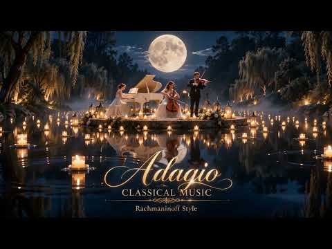 5 Moonlit Adagios on a Mirror Lake | Piano, Cello, Violin & Harp | Classical Music for Relaxation