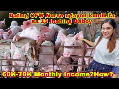 Dating OFW nag Forgood sa Pinas dahil Malakas Kumita ang 15 Inahing Baboy