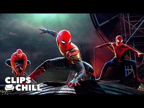 Three Generations of Spider-Man Fight Together | Spider-Man: No Way Home