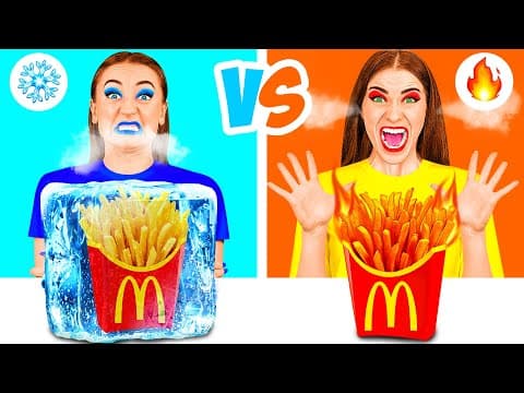 Tantangan Makanan Panas vs Dingin | Pertempuran Makanan Epik Best Funny Challenges