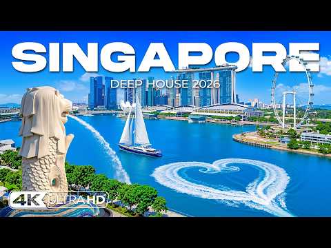 Singapore 4K Drone Footage 🇸🇬 Marina Bay, Skyline & Futuristic City Views