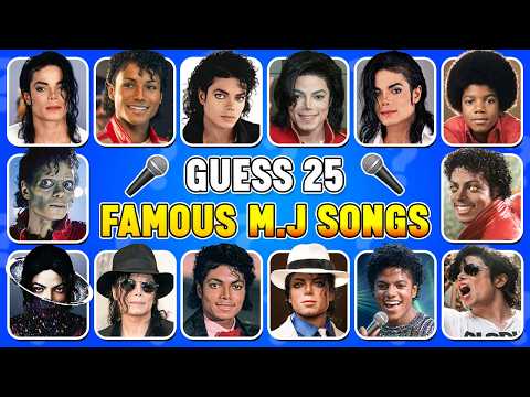 Guess 25 Michael Jackson Songs🎵👑Famous Song Challenge🤔