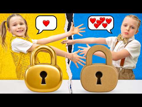 الأطفال يتعلمون الصداقة | تحدي المربية الغنية ضد المربية الفقيرة