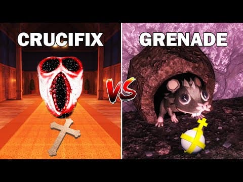 [ROBLOX] All Enemies vs Holy Hand Grenade vs Crucifix In Doors The Content Update