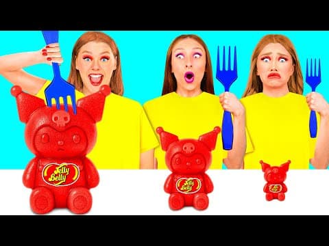 Stor, Medium och Liten Tallrik Utmaning | Roliga Situationer