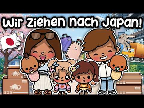 EMMA AND NELLY MOVE TO JAPAN 🇯🇵🏠 | AESTHETIC ROUTINE | TOCA BOCA STORY GERMAN
