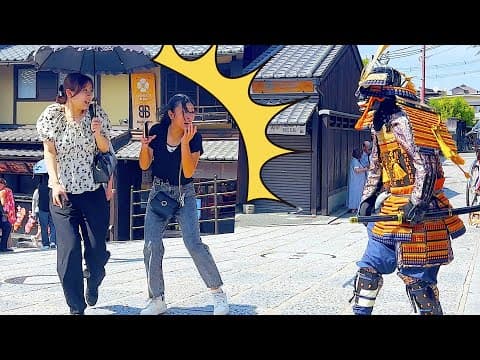 #119 SAMURAI Statue Prank in Kyoto Japan | Awesome Shogun Mannequin prank reactions Kiyomizu Temple