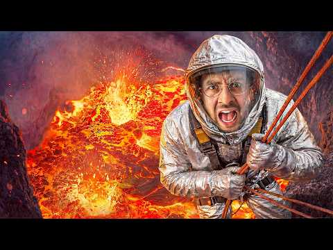 Ich steige in einen aktiven Vulkan