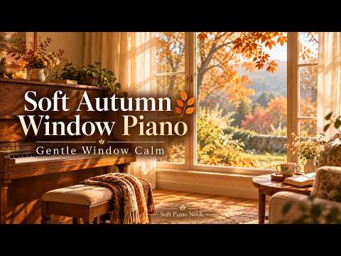 Soft Autumn Window Piano | Gentle Piano for Reading & Rest