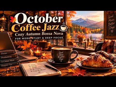 🍂 October Coffee Jazz ☕ Cozy Autumn Bossa Nova for Work, Study & Deep Focus