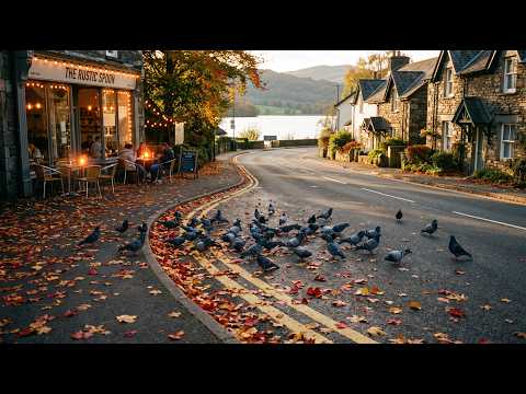 Cozy Autumn Jazz on a Rainy Porch 🍂☕ Fireplace Jazz for Study, Relaxation & Sleep