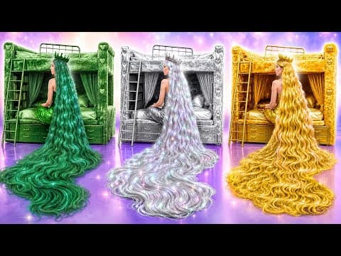 One Colored House Rich vs Broke vs Giga Rich | Creative Decoration Hacks by Candy DO