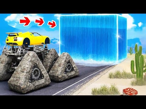 СМОЖЕТ ЛИ МОНСТР ТРАК ПРОЕХАТЬ ГИГАНТСКИЙ КУБ ВОДЫ В ГТА 5? ЭКСПЕРИМЕНТЫ В GTA 5!