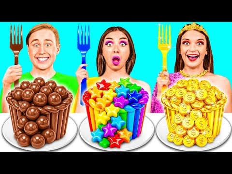 Rich vs Broke vs Giga Rich Food Challenge | Funny Situations