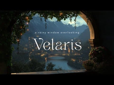 Rainy Velaris Window | ACOTAR Inspired Ambiance with rain sounds