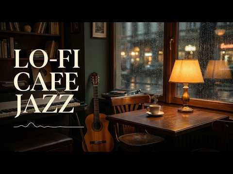 Late Night Cafe Jazz 🌙 Smooth Bossa Nova, Rain & Cozy Coffee Shop