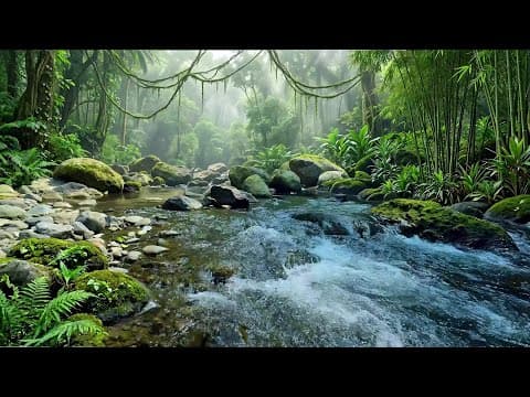 Relax Your Mind 🌙 River Sounds for Sleeping in a Hidden Forest for Deep Sleep (No Music)