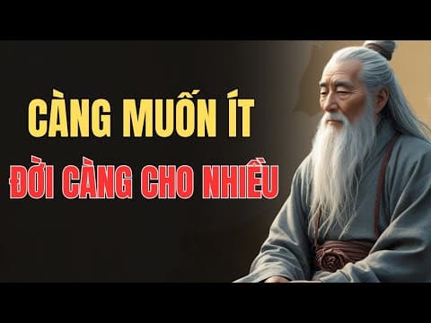 CỔ NHÂN DẠY - TẠI SAO CÀNG MUỐN ÍT, ĐỜI CÀNG CHO NHIỀU HƠN | Triết Lý Sống