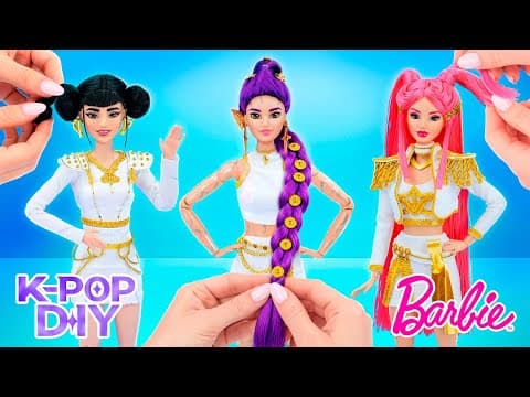 K-Pop Demon Hunters DIYs- Barbie Glow-up in the Style of Rumi, Zoey & Mira