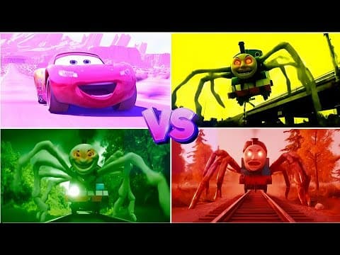 Lightning McQueen vs Giant Mutants 🏎️ | Mecha Titans ⚔️ Tiles Hop EDM Rush | School Bus Eater