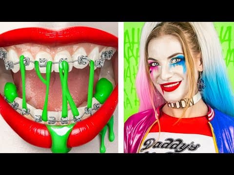 From nerd to beautiful bride Harley Quinn / Extreme makeover with TikTok gadgets