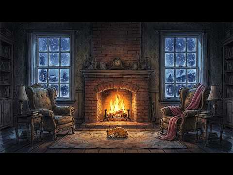 snowed in by the fireplace | while nostalgic oldies play in another room