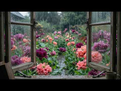 Rainy Day at a Dreamy Poppy Garden 🌧️ Serenity Awaits