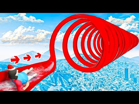 EXTREME WATERSLIDE IN GTA 5? - REAL LIFE IN GTA 5