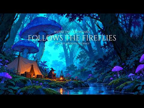 Where the Old Wizard Follows the Fireflies | Quiet Fantasy Medieval Music
