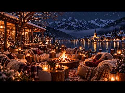 Night Winter Coffee Shop Jazz – Gentle Piano Music for Focus Study & Relaxing After Work