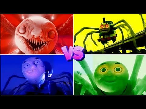 CHOO CHOO CHARLES EXE 🆚 TRAIN THOMAS EXE 🆚 CURSED THOMAS MONSTER ❄️TILES HOP