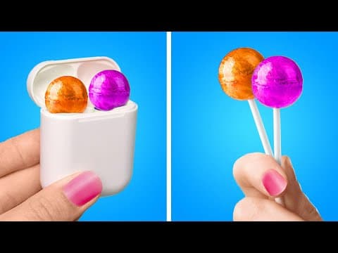 어디든 음식을 몰래 숨겨 들어가는 방법 🍭🍩🍬 맛있는 간식 아이디어