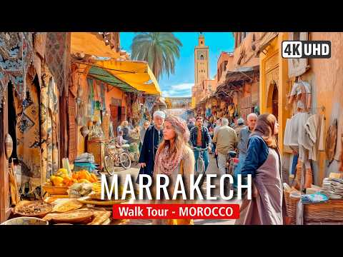 MARRAKECH Walking Tour 🇲🇦🌴 | Stroll Medina , Souks & Moroccan Charm!