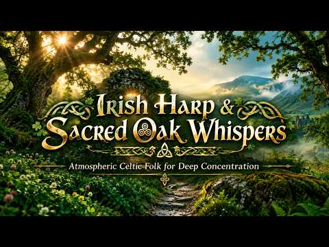 Irish Harp & Sacred Oak Whispers | Atmospheric Celtic Folk for Deep Concentration