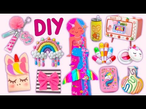 8 DIY Things To Do When You're Bored - Cute Keychain - Room Decors - School Supplies and more...