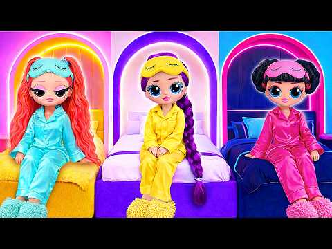 K-Pop Demon Hunters Sleepover Glow Up! Huntrix Morning Routine |18 DIYs for L.O.L. Dolls