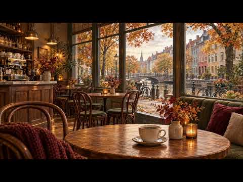 Copenhagen Autumn Café Jazz Music 🍂 Cozy Hygge Coffee Shop Ambience for Study, Work & Relaxation