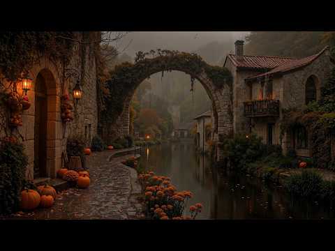 Rainfall, Lantern Glow & Some Dark Academia | A Forgotten Riverside Village Lost in Nostalgic Mist