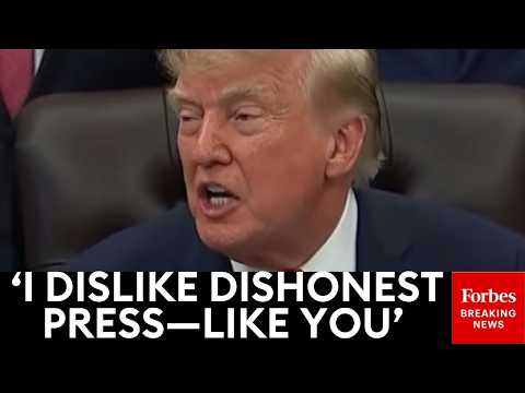 WATCH: Trump Spars With Reporters Over White House Ban On Politico, CNN, MS NOW: 'You're Terrible'