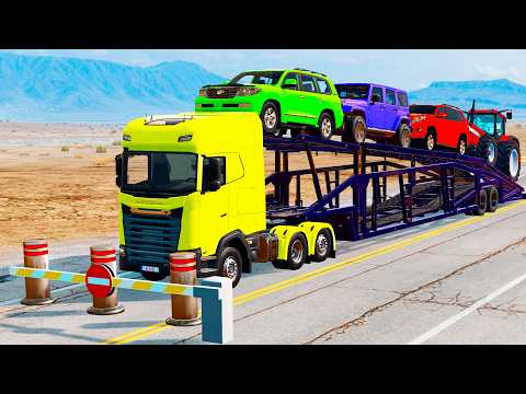 Flatbed Truck Mcqueen Transportation with Truck #2 - BeamNG.Drive