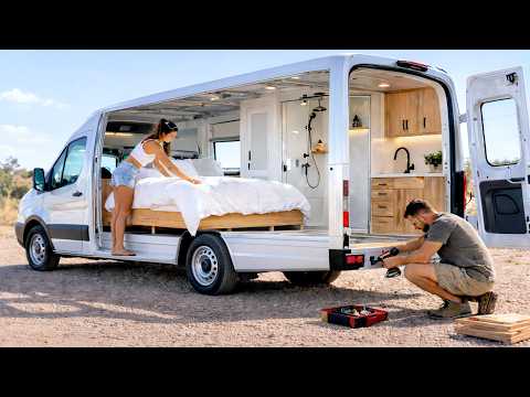 Family Transforms Brand New Van into a Luxury Camper | Start to Finish Build by @buildersblueprint