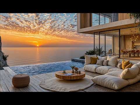 Peaceful Jazz In A Luxury Seaside Villa – Smooth Bossa Nova With Ocean Waves To Relax Deeply