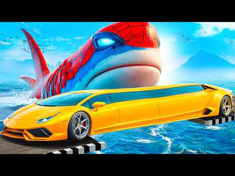 CAN A LAMBO DRIVE OVER A MEGALODON IN GTA 5? - GTA 5 EXPERIMENT
