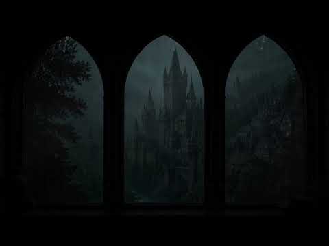 Relaxing Rain and Thunder at the Castle Window - Rain Sounds for Deep Sleep and Peaceful Relaxation